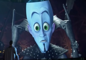 Megamind's big blue head